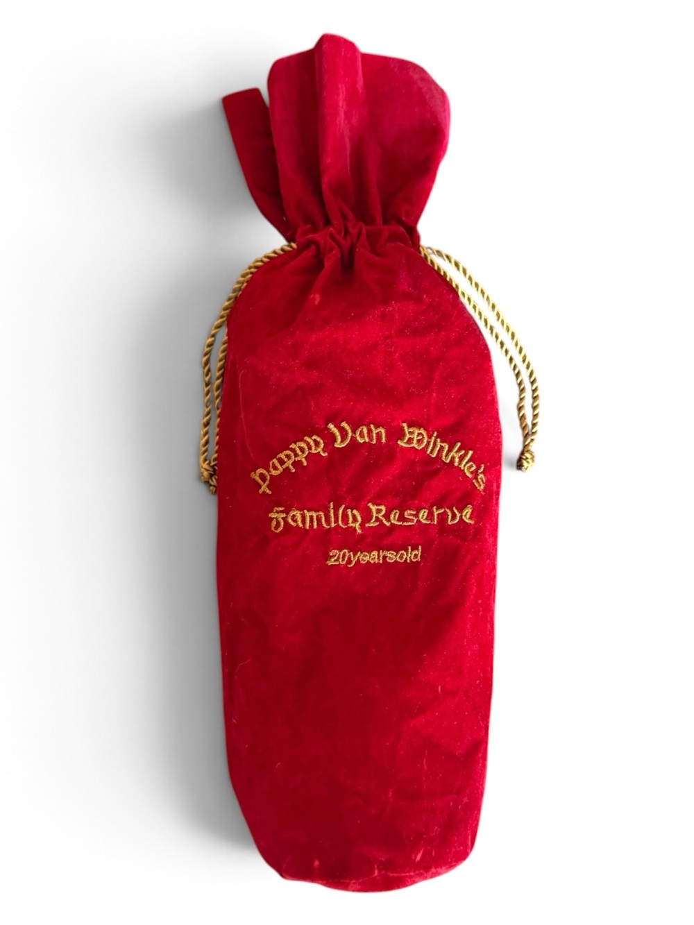 Pappy Van Winkle's Family Reserve Red Velvet Bottle Bag | Bourbon Collectible